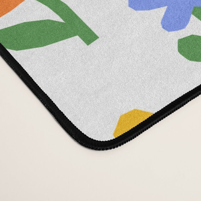 Colorful spring flower art pattern Desk Mat Gallery Image 4