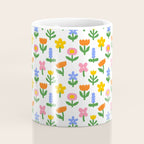 Colorful spring flower art pattern Coffee Mug Gallery Image 4