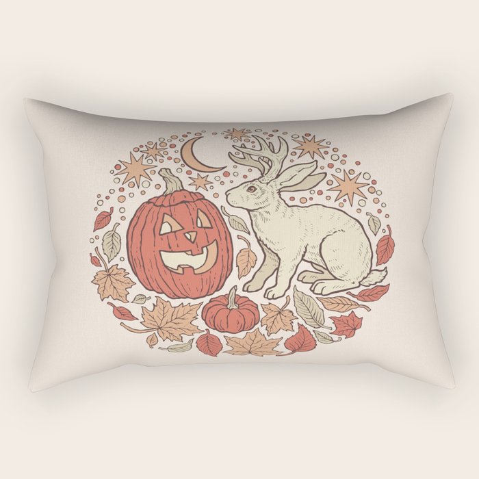 Halloween Friends | Autumn Palette Rectangular Pillow Gallery Image 2
