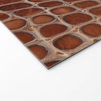 Crocodile Leather Pattern in Deep Brown Welcome Mat Gallery Image 2