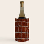 Crocodile Leather Pattern in Deep Brown Wine Chiller Gallery Image 1