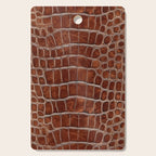 Crocodile Leather Pattern in Deep Brown Cutting Board Gallery Image 1