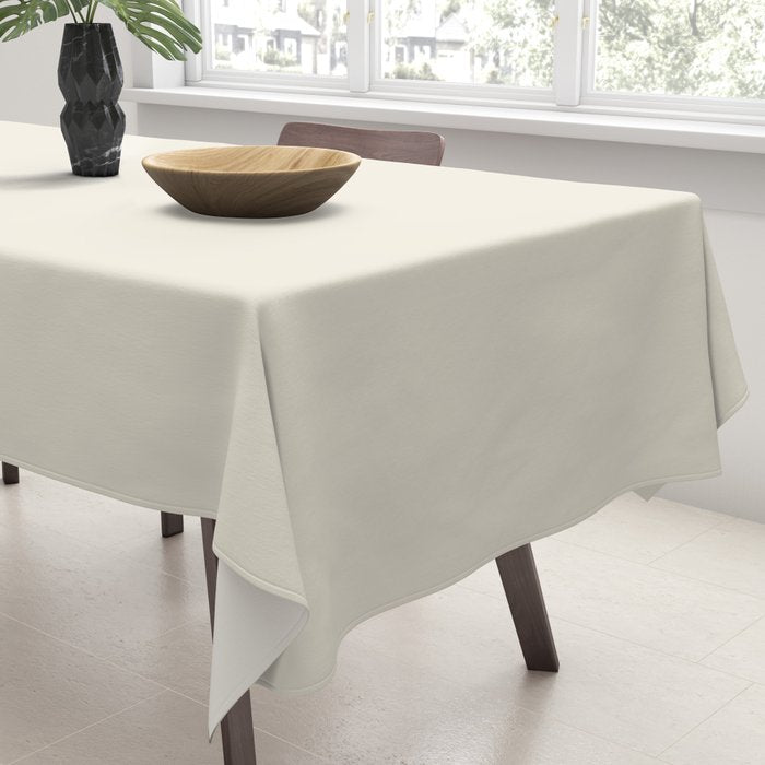 Solid Cream Puff Tablecloth Gallery Image 3
