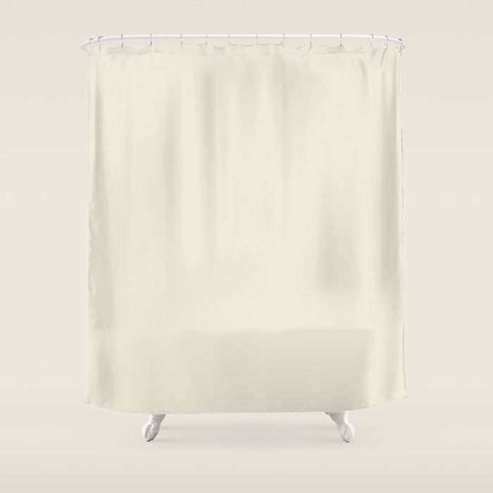 Solid Cream Puff Shower Curtain Gallery Image 1