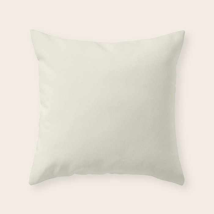 Solid Cream Puff Throw Pillow Gallery Image 1