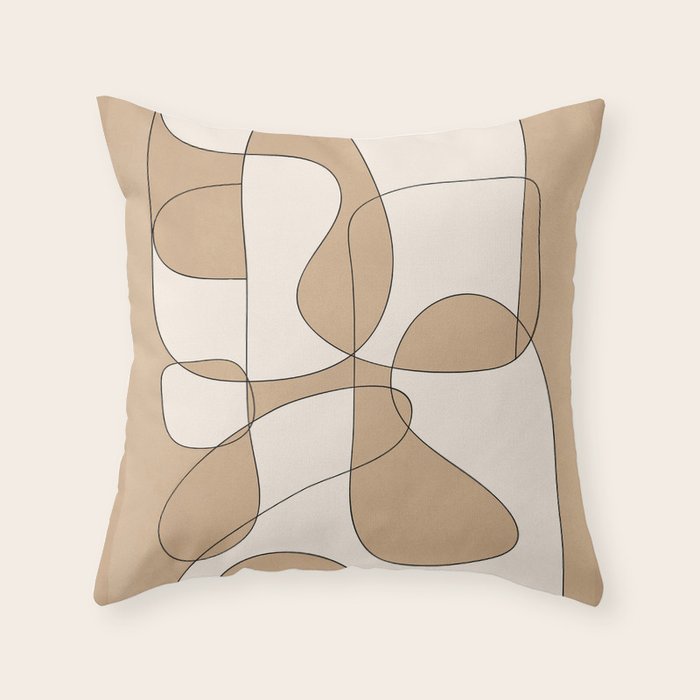 Abstract line art 25 Throw Pillow Gallery Image 1
