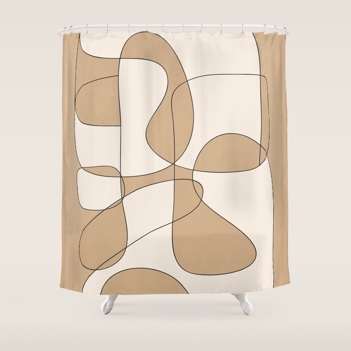 Abstract line art 25 Shower Curtain Gallery Image 1