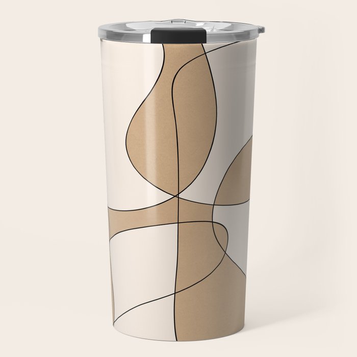 Abstract line art 25 Travel Mug Gallery Image 1