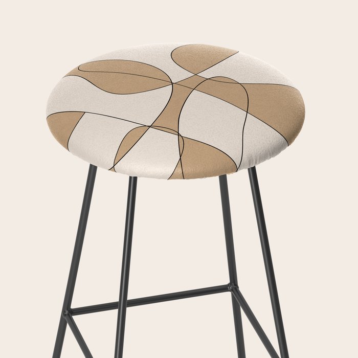 Abstract line art 25 Stool Gallery Image 2