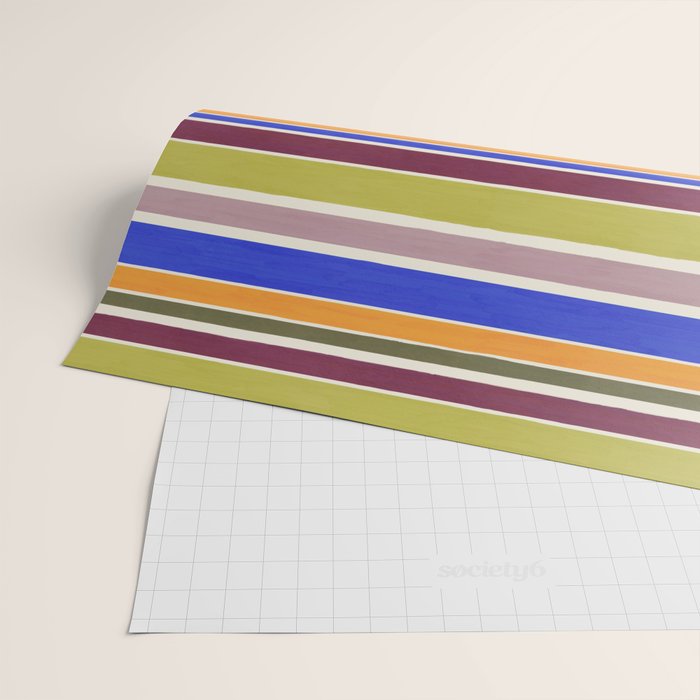 Modern Craft Summer Collection - Roman Stripes Wrapping Paper Gallery Image 2
