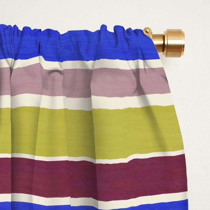 Modern Craft Summer Collection - Roman Stripes Window Curtain Gallery Image 2
