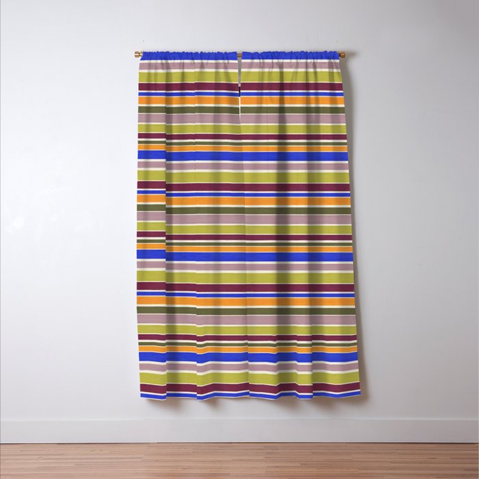 Modern Craft Summer Collection - Roman Stripes Window Curtain Gallery Image 3