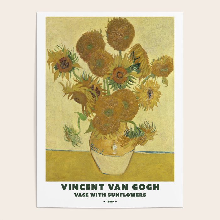 Sunflowers by Vincent Van Gogh Poster Gallery Image 1