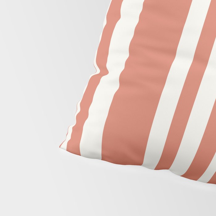 Classic Stripes XLVII - Brick Red Pillow Sham Gallery Image 4