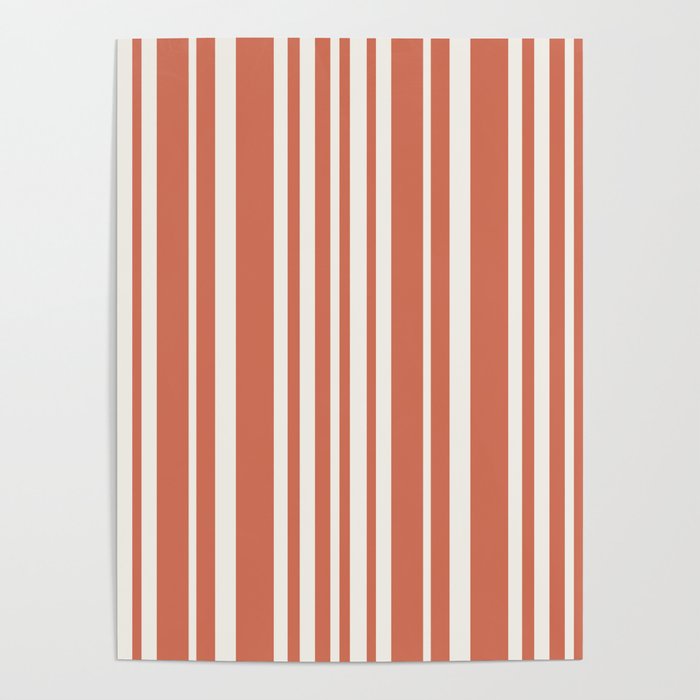 Classic Stripes XLVII - Brick Red Poster Gallery Image 4