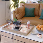 Classic Stripes XLVII - Brick Red Serving Tray Gallery Image 2