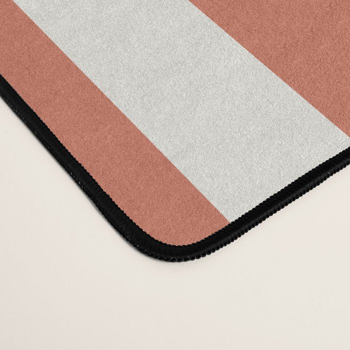 Classic Stripes XLVII - Brick Red Desk Mat Gallery Image 4