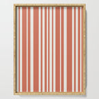 Classic Stripes XLVII - Brick Red Serving Tray Gallery Image 1