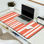 Classic Stripes XLVII - Brick Red Desk Mat Gallery Image 2
