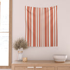 Classic Stripes XLVII - Brick Red Wall Tapestry Gallery Image 2