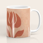 Maximalist wildflower in clay orange Coffee Mug Gallery Image 1