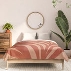 Maximalist wildflower in clay orange Comforter Gallery Image 3