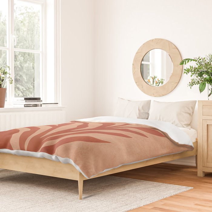 Maximalist wildflower in clay orange Duvet Cover Gallery Image 2