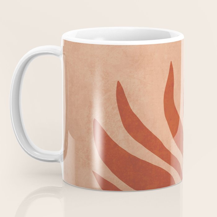 Maximalist wildflower in clay orange Coffee Mug Gallery Image 3