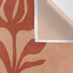 Maximalist wildflower in clay orange Wall Tapestry Gallery Image 3