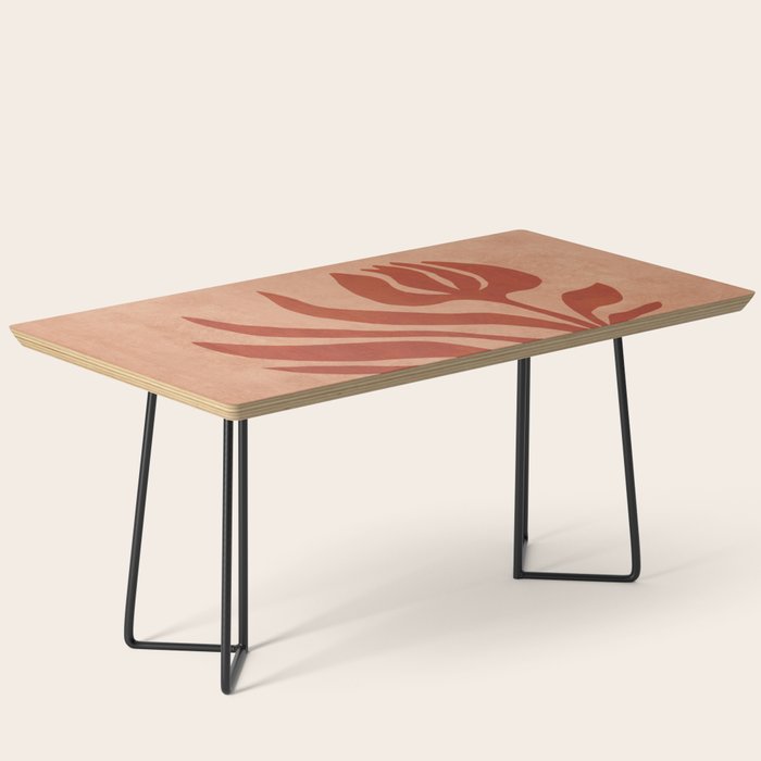Maximalist wildflower in clay orange Coffee Table Gallery Image 1