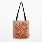 Maximalist wildflower in clay orange Tote Bag Gallery Image 2