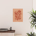 Maximalist wildflower in clay orange Poster Gallery Image 2