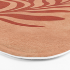 Maximalist wildflower in clay orange Bath Mat Gallery Image 3