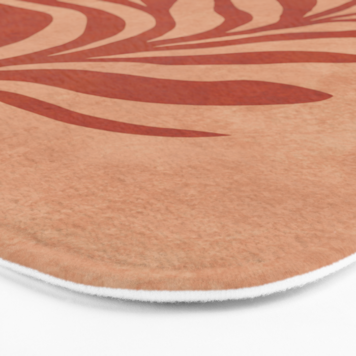 Maximalist wildflower in clay orange Bath Mat Gallery Image 3