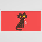 Fitz - Hungry hungry cat (and unfortunate mouse) Desk Mat Gallery Image 3