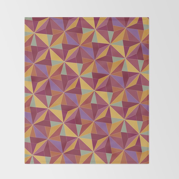 Kaleidoscope Tile Pattern X Vibrant Tropical Throw Blanket Gallery Image 2