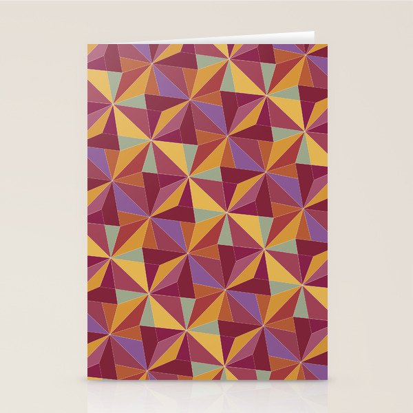 Kaleidoscope Tile Pattern X Vibrant Tropical Stationery Card Gallery Image 2