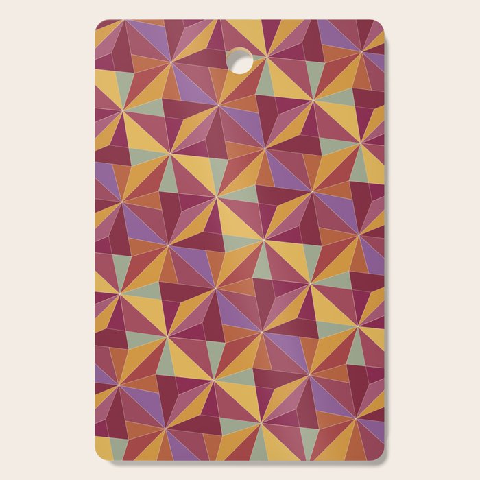Kaleidoscope Tile Pattern X Vibrant Tropical Cutting Board Gallery Image 1
