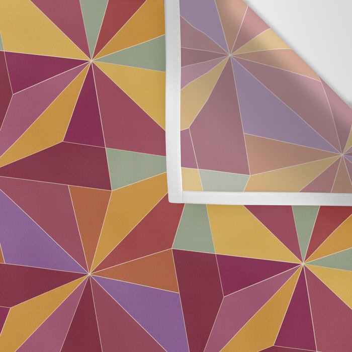 Kaleidoscope Tile Pattern X Vibrant Tropical Wall Tapestry Gallery Image 3