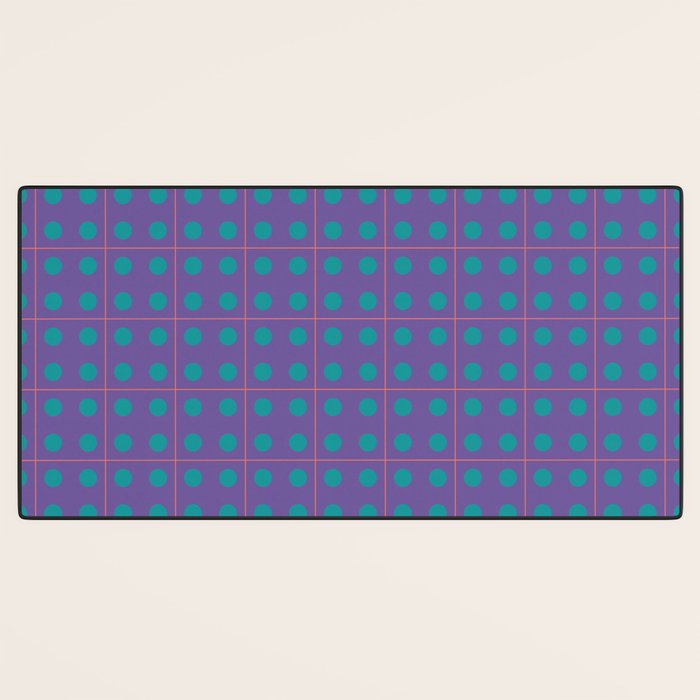 Retro Geometric Circle Grid Desk Mat Gallery Image 3