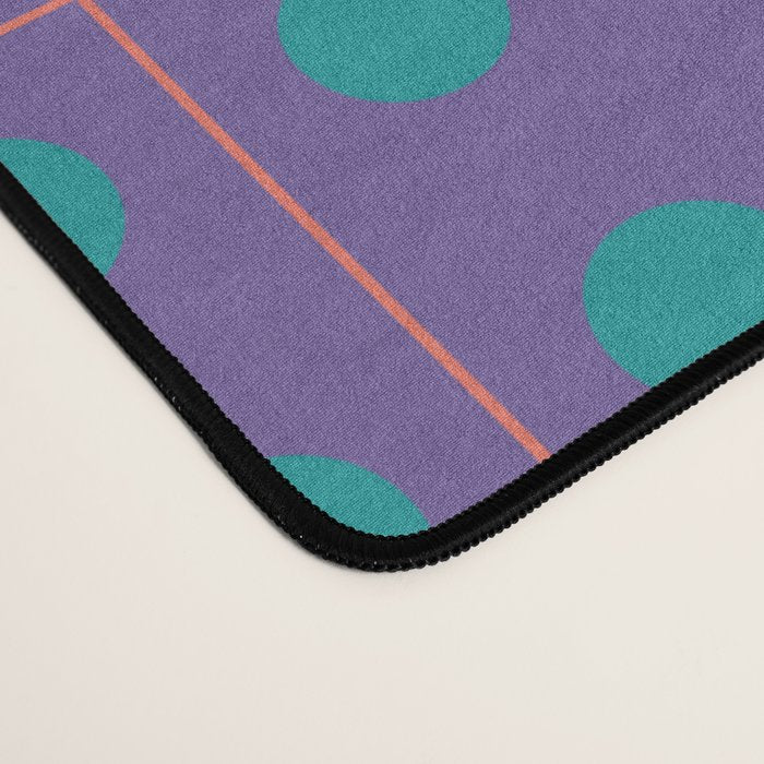 Retro Geometric Circle Grid Desk Mat Gallery Image 4