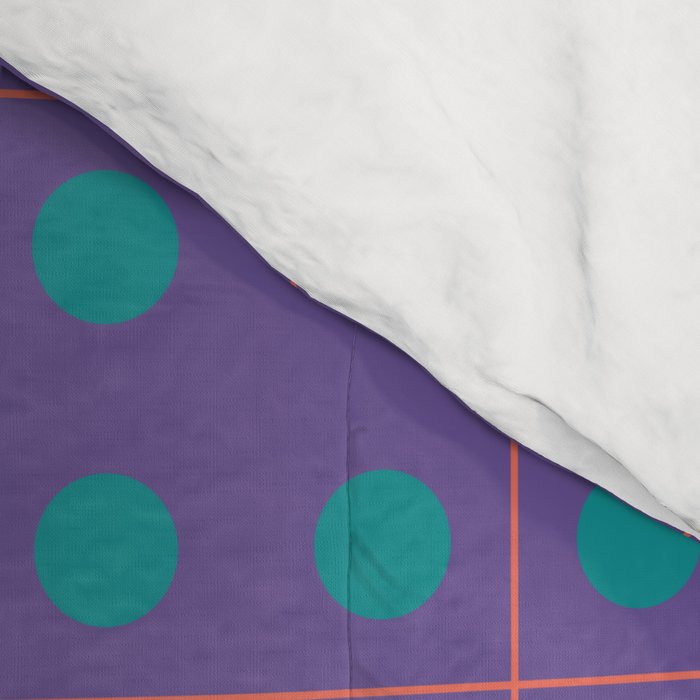 Retro Geometric Circle Grid Comforter Gallery Image 4