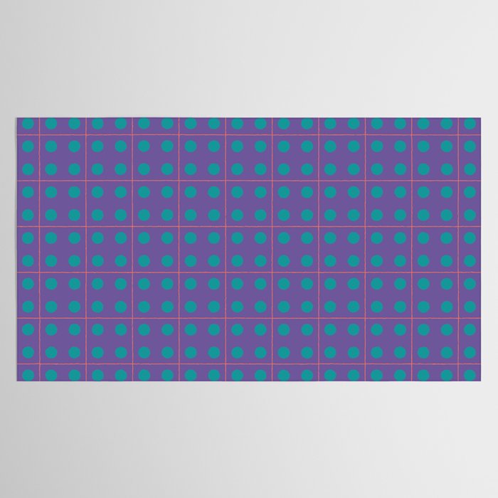 Retro Geometric Circle Grid Tablecloth Gallery Image 2