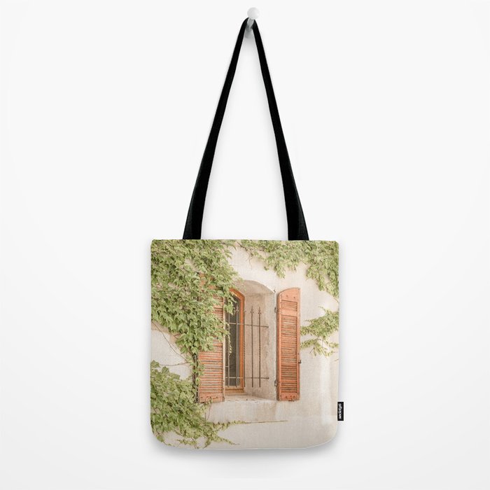 French Window Shutters Photo | Botanical Summer Art Print from Lyon | France Travel Photography Tote Bag Gallery Image 2