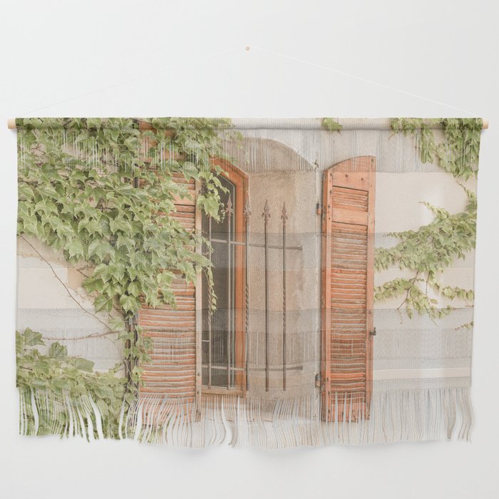 French Window Shutters Photo | Botanical Summer Art Print from Lyon | France Travel Photography Wall Hanging Gallery Image 1