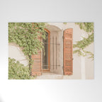 French Window Shutters Photo | Botanical Summer Art Print from Lyon | France Travel Photography Welcome Mat Gallery Image 1