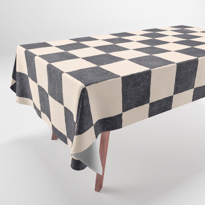 CHECKER - 001 - Graphite Tablecloth Gallery Image 1