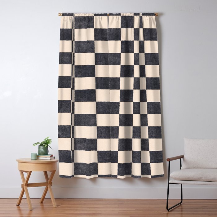 CHECKER - 001 - Graphite Window Curtain Gallery Image 5