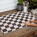 CHECKER - 001 - Graphite Outdoor Rug Gallery Image 2