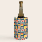 Vintage summer post stamp drawing pattern Wine Chiller Gallery Image 1